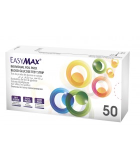 Blood Glucose Meter Test Strips (Easymax), 50s, Per Box, FREE DELIVERY 