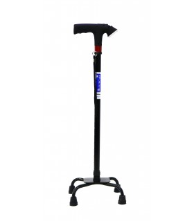 Smart Medium Quad Walking Stick (Essential Handle With Manual Alarm)