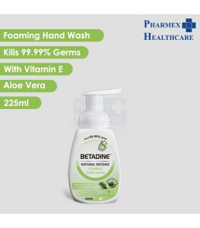 BETADINE Natural Defense Foaming Hand Wash Purifying Tea Tree & Moisturising Aloe Vera, 225ml