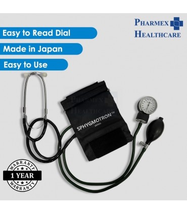 SPHYGMOTRON Aneroid Blood Pressure Monitor with Stethoscope, ZW 501