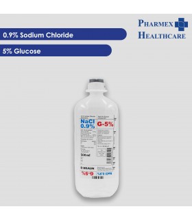 (1Ctn/10Btls) Sodium Chloride 0.9%, Glucose 5%, 500ml
