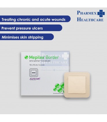 Mepilex Border 10cm × 10cm, 5's/Box