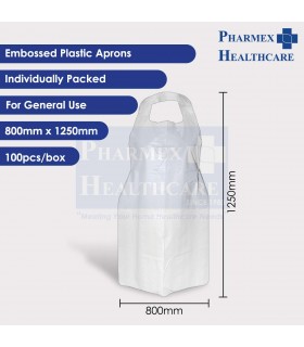 ASSURE Disposable Apron, Plastic, 800mm x 1250mm, 100 Pcs/Box