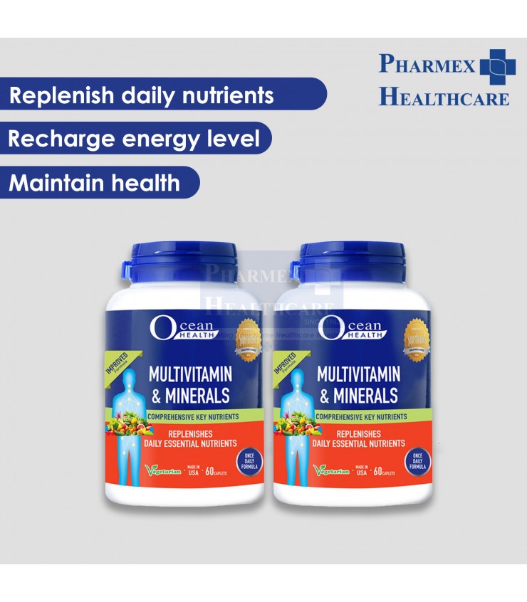 Ocean Health Multivitamin & Minerals 60 caplets x2