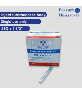 Hospitech Disposable Needle 21G x 1 1/2" 100'S