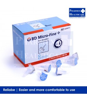 BD Micro-Fine™ + Pen Needles 0.25mm (31G) x 8mm, 100's/Box