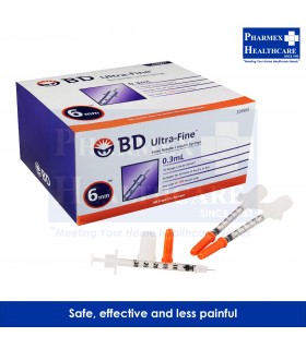 BD Ultra-Fine 31G x 6mm Insulin Syringe, 100's/Box