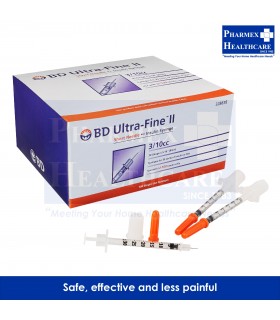 BD Ultra-Fine II 30G x 8mm Insulin Syringe, 100's/Box