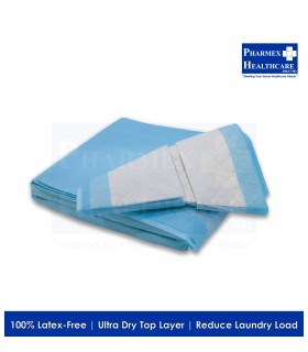 disposable underpads for beds assure 80g fluff filler 75cm x 75cm