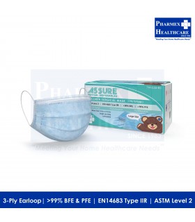 ASSURE Surgical Mask for Child (3-Ply Earloop, Large, 50 Pcs/Box)