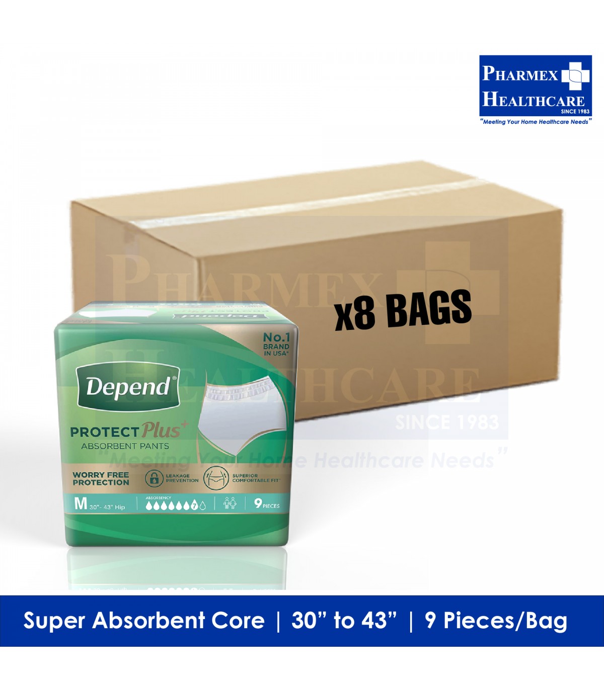 Protect Plus Absorbent Pants, Adult Pants, Incontinences, Pharmex  Healthcare