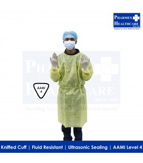 ASSURE High Risk Isolation Gown (AAMI Level 4) Yellow - Fluid Resistant
