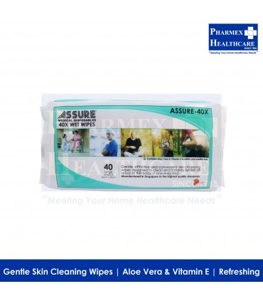 ASSURE 40X Wet Wipes (Large, 30cm x 20cm, 40 Pcs/Pkt)