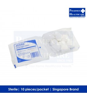 ASSURE Sterile Cotton Balls (10 pieces/packet) - Singapore Brand
