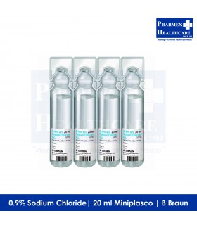 B BRAUN Miniplasco Injection, Sodium Chloride 0.9%, 20ml, 1 Ampoule