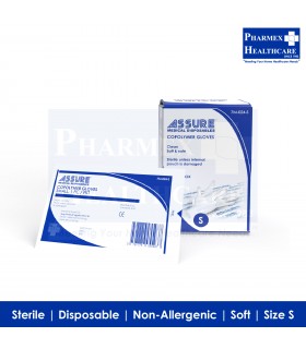 ASSURE Disposable Sterile Copolymer Gloves 100 Pcs/Box - Size S (Singapore brand)