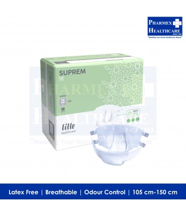 LILLE SUPREM Fit Adult Diapers, Grey Maxi - Size L