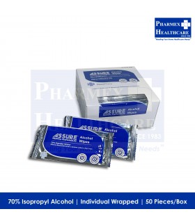 ASSURE Alcohol Wipes - Box (20cm x 20cm, 50pcs/box) - Singapore Brand