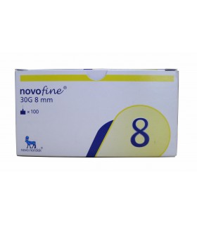 Syringe, Insulin, Disposable Pen Needle (Novofine), 30G needle, 0.3 x 8mm, Per Box