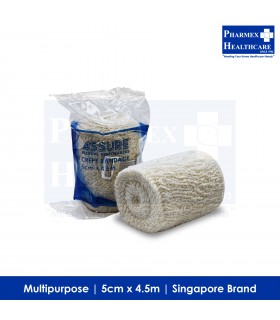 ASSURE Crepe Bandage (5cm x 4.5m) - Singapore Brand