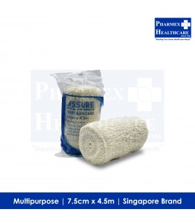 ASSURE Crepe Bandage (7.5cm x 4.5m) - Singapore Brand