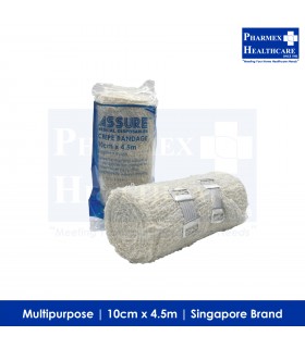 ASSURE Crepe Bandage (10cm x 4.5m) - Singapore Brand