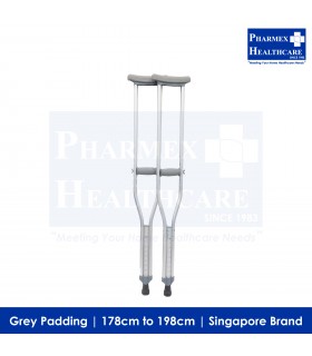 ASSURE REHAB Crutches (For Tall Adult) 178cm to 198cm - Singapore Brand