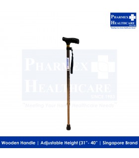 ASSURE REHAB Walking Stick (Adjustable height 31" to 40") - Singapore Brand