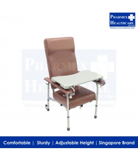 ASSURE REHAB Geriatric Chair, Adjustable Height with Rear Wheels, AR0554 (Singapore Brand)