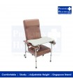 ASSURE REHAB Geriatric Chair, Rosewood (Adjustable Height with Rear Wheels)