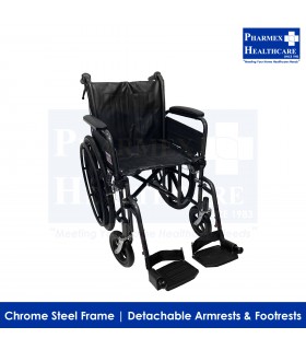 ASSURE REHAB Wheelchair Chrome 18" (Chrome DAF) - Singapore Brand