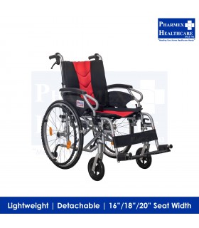 ASSURE REHAB Lightweight Detachable Wheelchair (3 Available Sizes: 16", 18", 20") - Singapore Brand