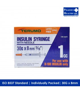 Terumo Insulin Syringe with Needle - 1cc 30G 8mm