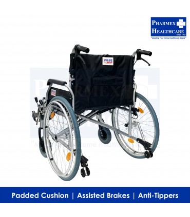 ASSURE REHAB Bariatric Aluminium Detachable Wheelchair - Singapore Brand