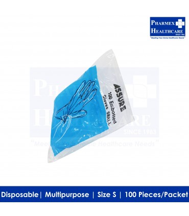 ASSURE Disposable LDPE Plastic Gloves (3 Available Sizes)