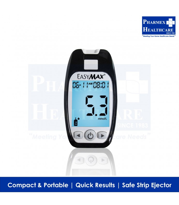 EASYMAX Blood Glucose Meter Starter Kit Set Pharmex Healthcare