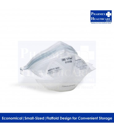 3M VFlex N95 Particulate Respirator Mask, 9105S, 50 Pcs/Box Singapore