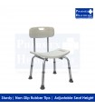 ASSURE REHAB Aluminium Shower Chair with Backrest