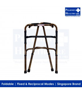 ASSURE REHAB 2-in-1 Aluminium Adult Walking Frame Foldable - Singapore Brand