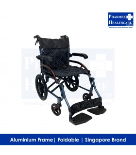 ASSURE REHAB Aluminium Pushchair with Flip-Up Armrest & Footrest 18" Singapore brand