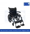 ASSURE REHAB Aluminium Foldable Wheelchair with Flip-Up Armrest & Footrest 18"