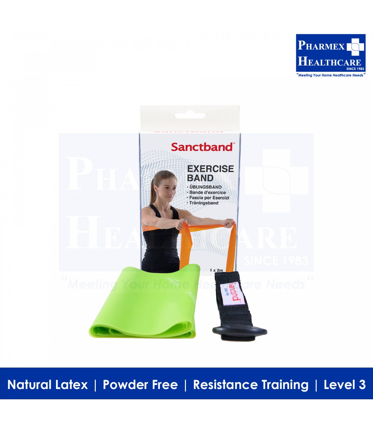 Rubber latex fitness top resistance bands