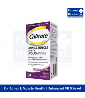 CALTRATE Bone & Muscle Health Plus Minerals 1000IU 60s Singapore