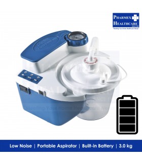 Devilbiss VacuAide Portable Suction Pump with Built-in Rechargeable Battery, 7314P-U