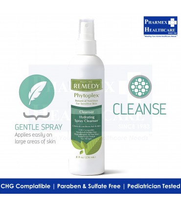 MEDLINE REMEDY Phytoplex No-Rinse Hydrating Spray Cleanser, 8oz
