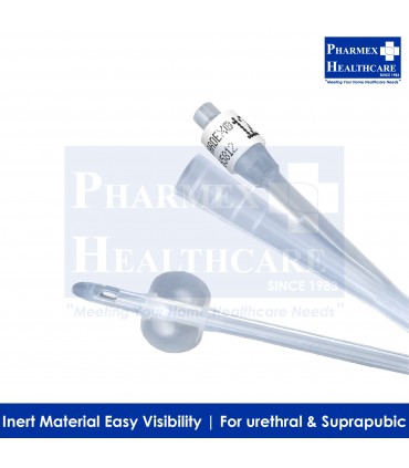 BARDEX All Silicone Foley Catheter, 2 Way, 5ml Balloon, 12pcs/Box