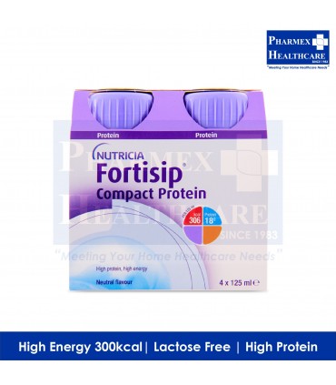 NUTRICIA Fortisip Compact Protein 4 × 125ml (3 Available Flavours)