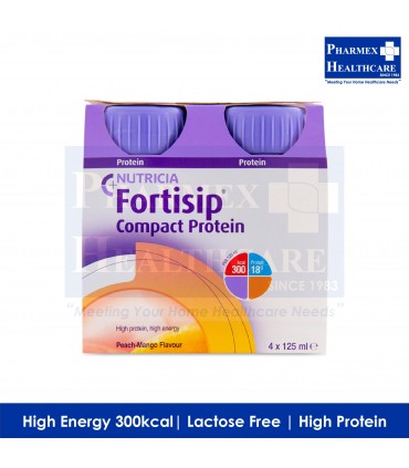 NUTRICIA Fortisip Compact Protein 4 × 125ml (3 Available Flavours)