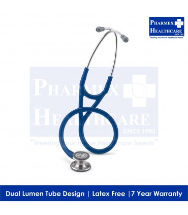 3M™ LITTMANN® CARDIOLOGY IV STETHOSCOPE, 6154, STANDARD-FINISH CHESTPIECE, NAVY BLUE TUBE, STAINLESS STEM