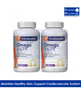 VITAHEALTH Omega 3-6-7-9, 60's x 2Bots